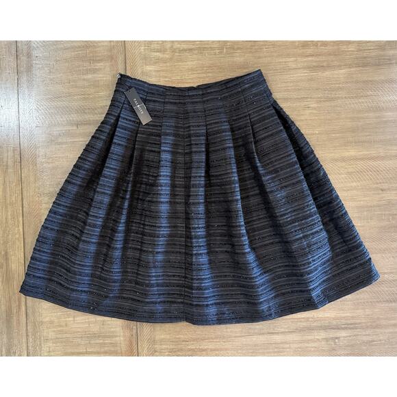 NWT Talbots Black Pleated Full Knee Length Shimmer Skirt Women’s Size 8 NEW $139 - Picture 11 of 11